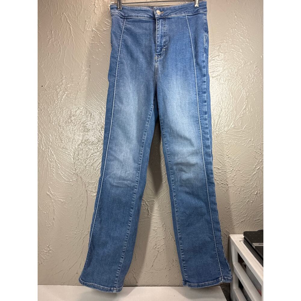 Free People Jeans Womens We The Free Pintuck Cross My Heart Slim Straight Sz 28